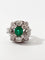 Ring 53 Ring with central emerald in platinum and diamonds 58 Facettes 562/26 A