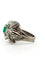 Ring 53 Ring with central emerald in platinum and diamonds 58 Facettes 562/26 A