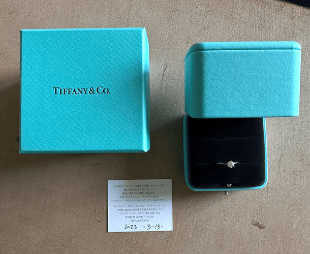 Anello 47.5 Tiffany & Co - Anello Solitario in platino e diamante 58 Facettes Tiffany setting 0.27