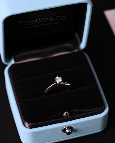 Anello 47.5 Tiffany & Co - Anello Solitario in platino e diamante 58 Facettes Tiffany setting 0.27