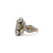Belle Époque Ring 52 - Yellow gold ring, platinum and diamonds 58 Facettes 1443