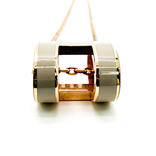 Ketting Hermès Pop H - Hanger ketting van metaal en email 58 Facettes wfbv9otd2s