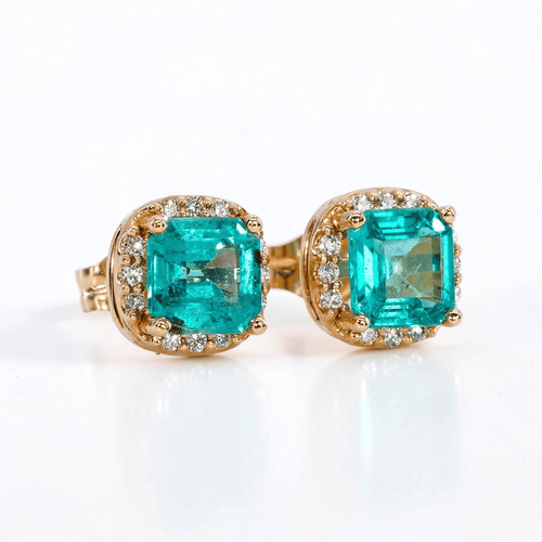 Náušnice Náušnice ze žlutého zlata 14 kt, smaragdy a diamanty 58 Facettes E0057