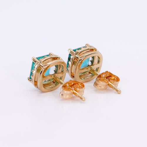 Náušnice Náušnice ze žlutého zlata 14 kt, smaragdy a diamanty 58 Facettes E0057