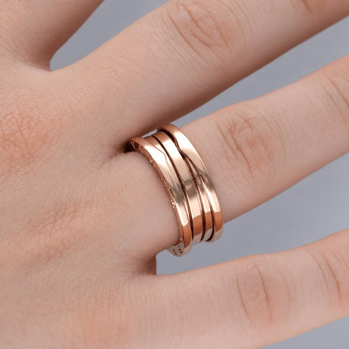 Bague 62 Bulgari B.Zero1 - Bague 9 mm en or rose 58 Facettes FB11955