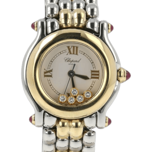 Ur Chopard Happy Sport Mini - Ur i gult guld og stål 58 Facettes MT47973