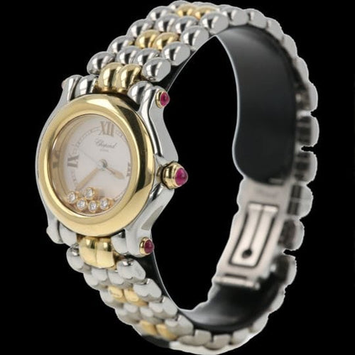 Ur Chopard Happy Sport Mini - Ur i gult guld og stål 58 Facettes MT47973