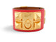Armband Hermès Hondenhalsband Médor - Armband van roze Epsom-leer 58 Facettes 276893