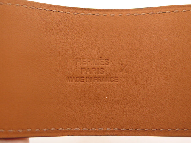 Armband Hermès Hondenhalsband Médor - Armband van roze Epsom-leer 58 Facettes 276893
