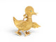 Brosche Boucheron - Entenbrosche aus 18 Karat Gelbgold, Türkis und Diamanten 58 Facettes 276293