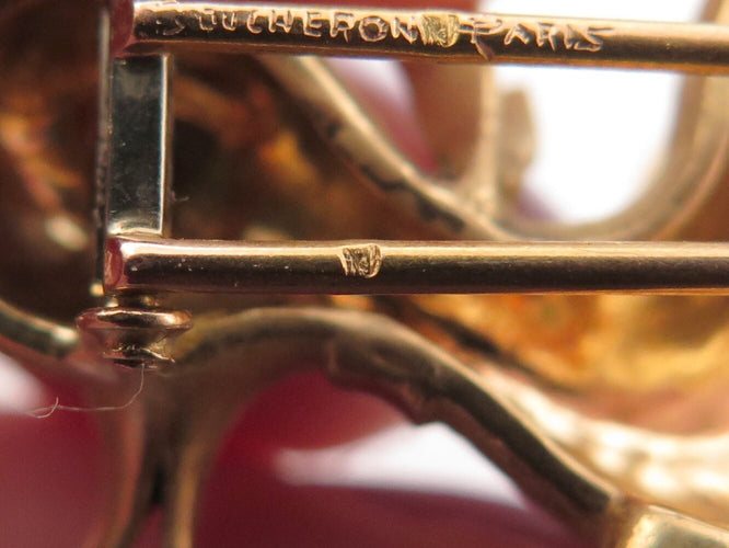 Brosche Boucheron - Entenbrosche aus 18 Karat Gelbgold, Türkis und Diamanten 58 Facettes 276293