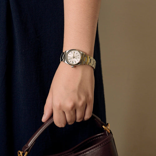 Rolex Datejust - Ocelové hodinky se stříbrným ciferníkem 58 Facettes A1188