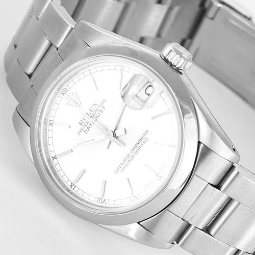Rolex Datejust - Ocelové hodinky se stříbrným ciferníkem 58 Facettes A1188