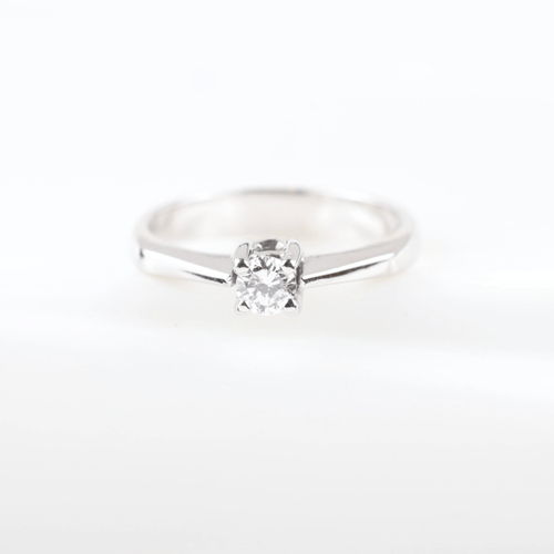 Ring 52 Ring Solitaire in white gold and 0.22 ct diamond 58 Facettes 159/24SL