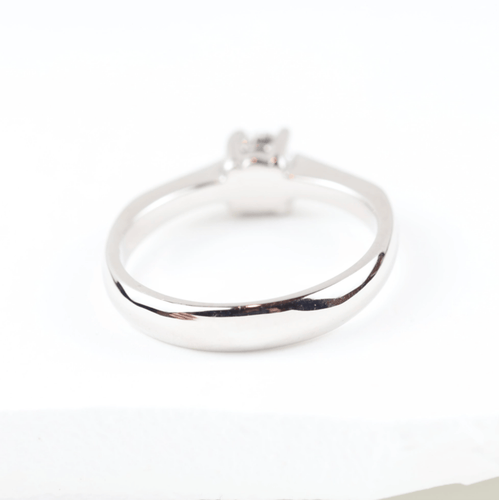 Ring 52 Ring Solitaire in white gold and 0.22 ct diamond 58 Facettes 159/24SL