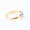 Ring 54 Ring Solitaire bicolor in 18K yellow and white gold and diamond 58 Facettes 159/24F