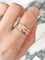 Anello 57 Anello in oro giallo e oro rosa 18K con diamanti 58 Facettes 287