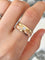 Anello 57 Anello in oro giallo e oro rosa 18K con diamanti 58 Facettes 287