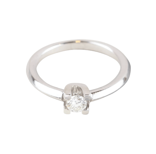 Ring 54 Ring Solitaire in white gold with 0.25 ct diamond 58 Facettes 131631