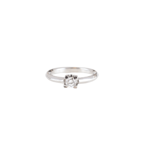 Ring 54 Ring Solitaire in white gold with 0.25 ct diamond 58 Facettes 131631