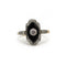 Ring 44 Art Deco - Ring in yellow gold, platinum, onyx and diamonds 58 Facettes 260233R