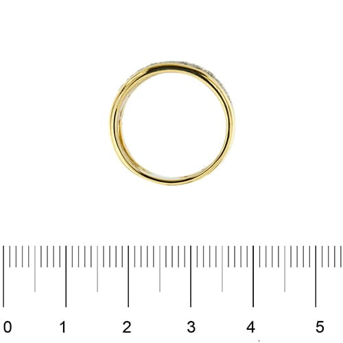 Bague Bague bandeau en or jaune et or blanc 18 ct avec diamants 58 Facettes 37826
