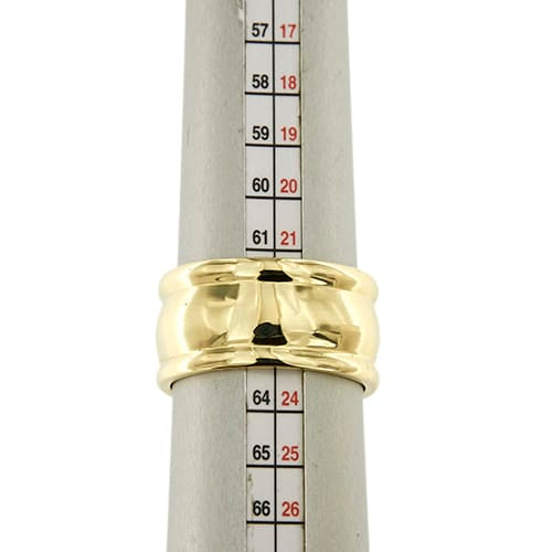 Bague Bague bandeau en or jaune et or blanc 18 ct avec diamants 58 Facettes 37826