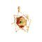Pendentif Pendentif - Rose en corail en or jaune 18 ct 58 Facettes 37431