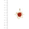 Pendentif Pendentif - Rose en corail en or jaune 18 ct 58 Facettes 37431