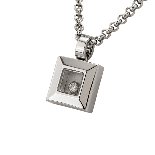 Collier Chopard Happy Diamonds - Collier en or blanc et diamant 58 Facettes 37972