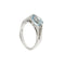Bague 52 Donna Oro - Bague en or blanc 18 ct avec aigue-marine et diamants 58 Facettes 32455
