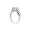 Bague 52 Donna Oro - Bague en or blanc 18 ct avec aigue-marine et diamants 58 Facettes 32455