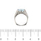 Bague 52 Donna Oro - Bague en or blanc 18 ct avec aigue-marine et diamants 58 Facettes 32455