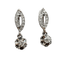 Boucles d'oreilles Art déco - Dormeuses en or blanc 18k, platine et diamants 58 Facettes A07808