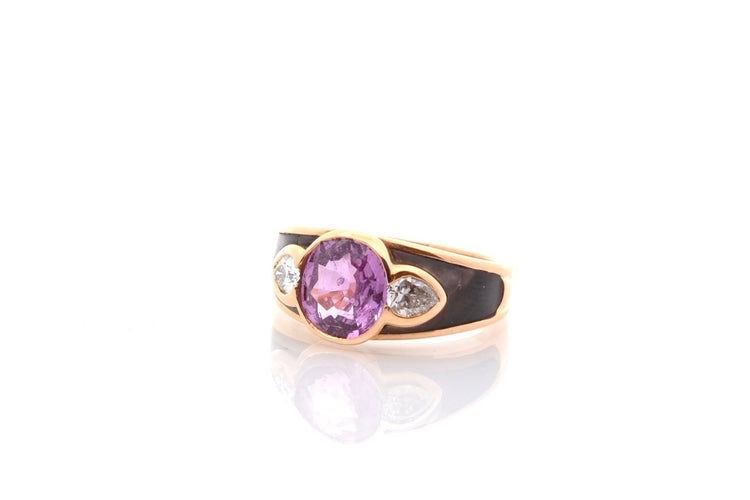 Bague 50 Mauboussin - Bague en or jaune 18k, saphir rose et diamants 58 Facettes 26623a-26643