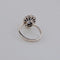 Bague 57 Bague entourage en or blanc 18 carats, saphir et diamants 58 Facettes 2690373
