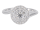 Bague 53 Bague en or blanc 18k et diamants 58 Facettes 1016