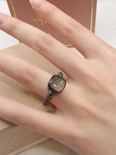 Bague 53 Pomellato Nudo Petit - Bague en obsidienne 58 Facettes CV-130