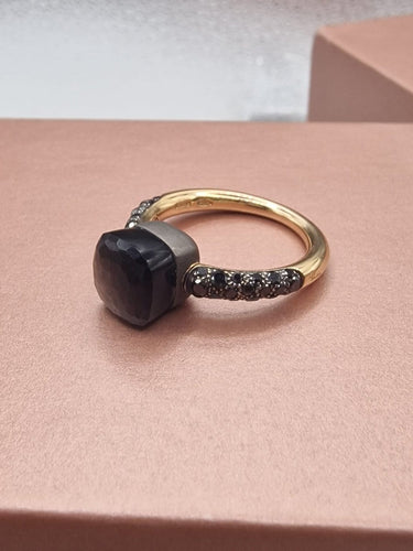 Bague 53 Pomellato Nudo Petit - Bague en obsidienne 58 Facettes CV-130