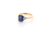 Bague 52 Bague saphir de Ceylan et diamants en or 18 k et platine 58 Facettes 26794-26686