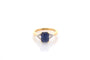 Bague 52 Bague saphir de Ceylan et diamants en or 18 k et platine 58 Facettes 26794-26686