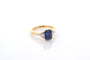 Bague 52 Bague saphir de Ceylan et diamants en or 18 k et platine 58 Facettes 26794-26686