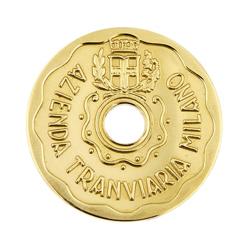 Pendentif Gettone tram ATM - Pendentif en or jaune 18 ct 58 Facettes 37301