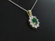 Pendentif Pendentif en or 14 ct, émeraude et diamants naturels 58 Facettes 2369