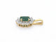 Pendentif Pendentif en or 14 ct, émeraude et diamants naturels 58 Facettes 2369
