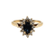 Bague 51 Bague marguerite en or jaune, saphir et diamants 58 Facettes 758