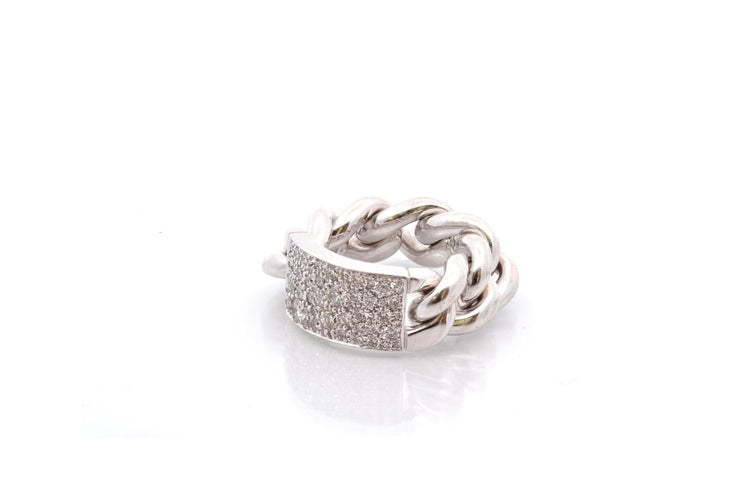 Bague 51 Dior - Bague gourmette en or 18k et diamants 58 Facettes 26906dv
