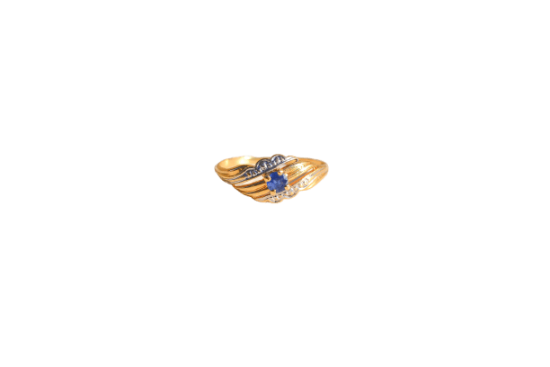 Bague 51 Bague Art nouveau saphir en deux ors 18K 58 Facettes 4223
