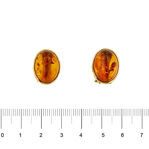 Boucles d'oreilles Boucles d’oreilles - Puces en or jaune 18 ct avec ambre 58 Facettes 38578