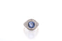 Bague 53 Bague saphir de Ceylan 5,65 ct et diamants en or 18 k 58 Facettes 26870-26640